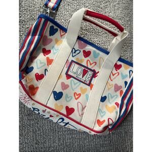 Brighton Red White And You Mini Tote  ( 9”H x 3”D x 10.5”W)  Bag purse